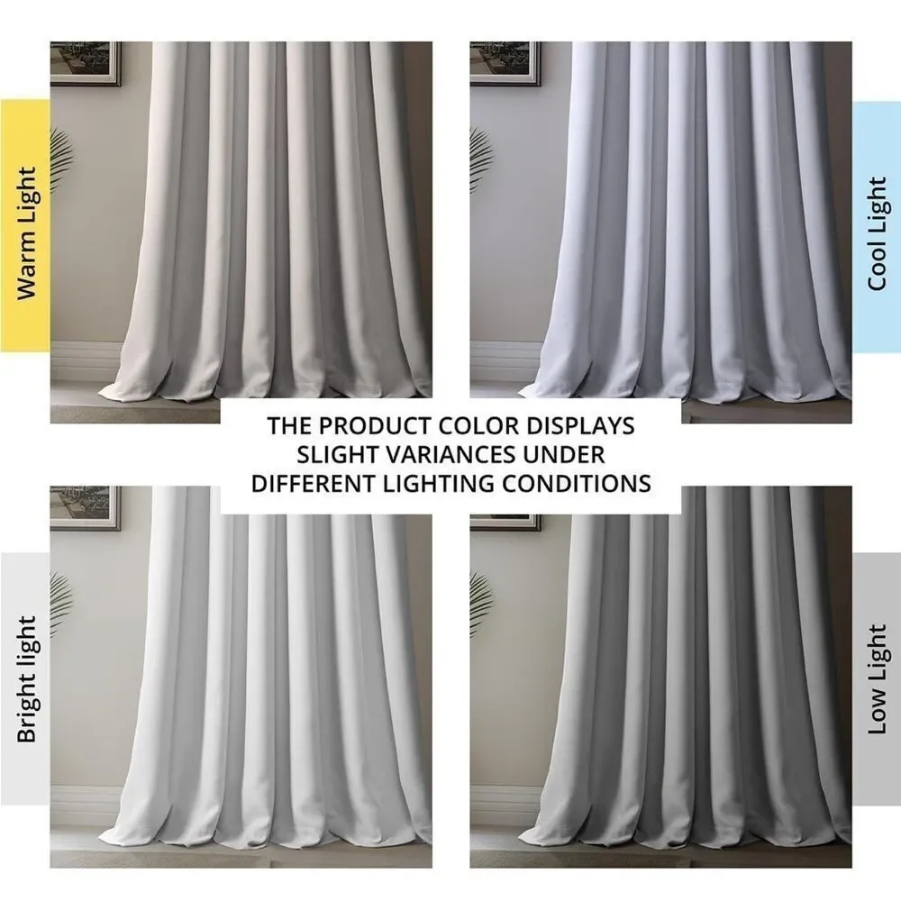HPD Half Price Drapes Faux Linen Textured Room Darkening Curtains 96” 1 panel